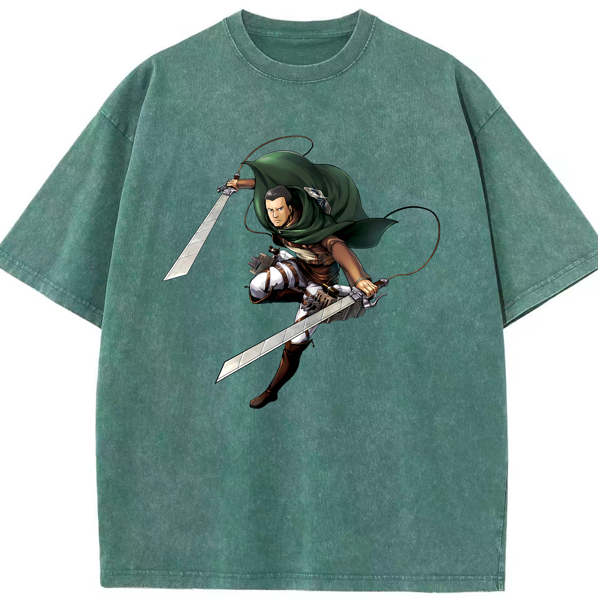 （画像用） 進撃の巨人 Attack on Titan 綿100% ヴィンテージ風 半袖Tシャツ（フロントプリント）